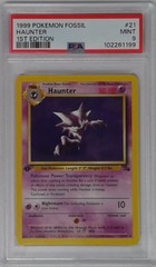 V1622: 1999: Haunter: 21/62: Fossil: PSA: 9: MINT: 102261199